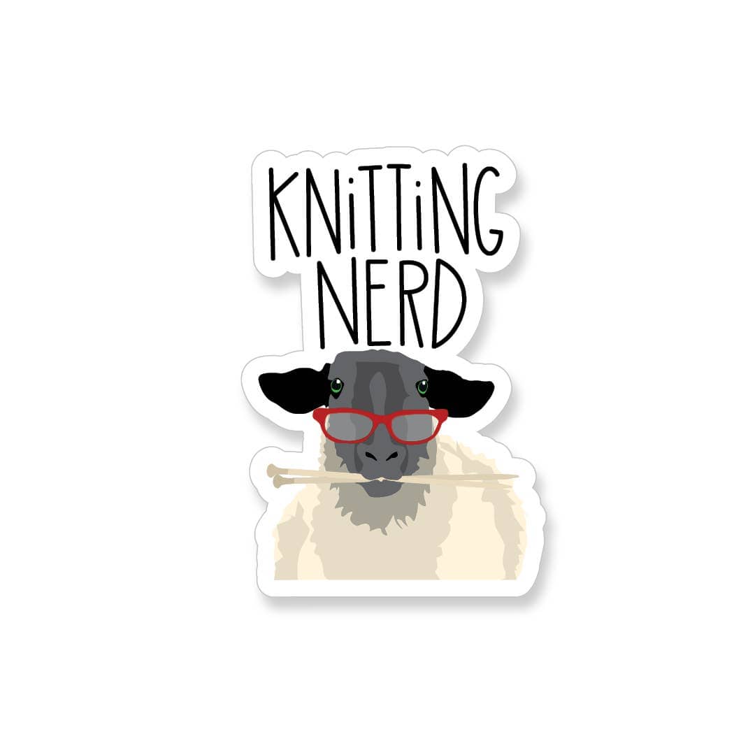 Apartment 2 Cards Knitting Nerd Vinyl Sticker Sticker