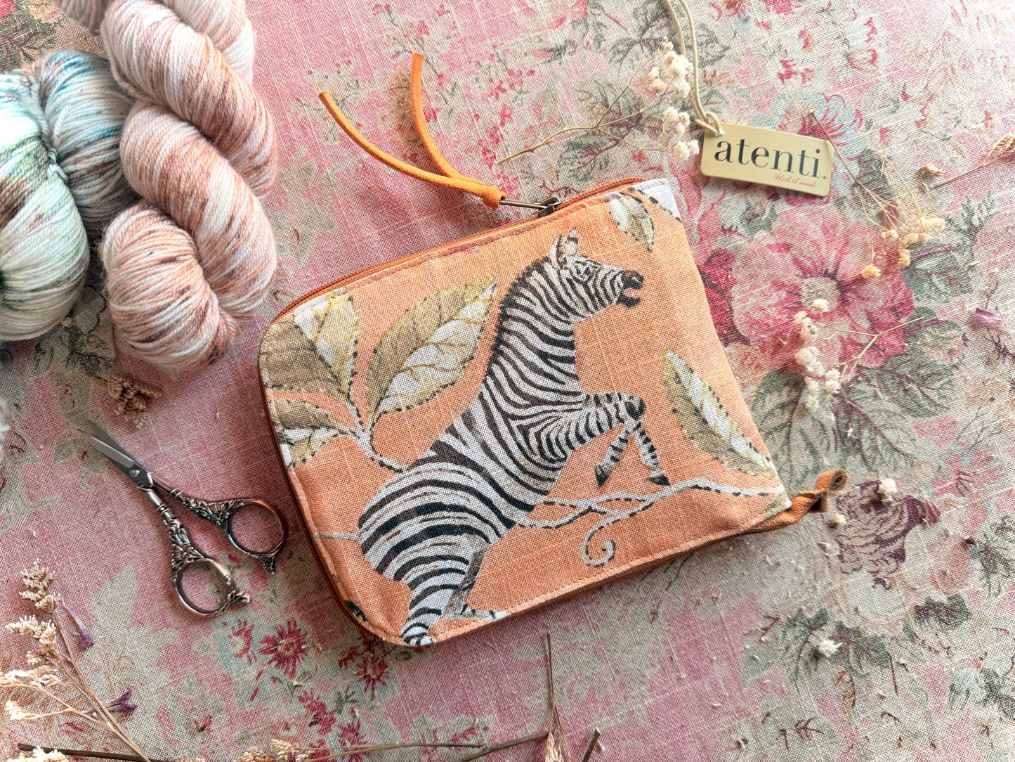 Atenti Savanna Circular Needle Case- Atenti USA Made Needle Case for Knitting & Crochet