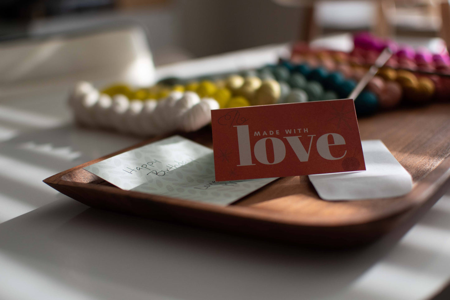 binkwaffle "Made with Love" Care Instruction Cards Tags and Cards