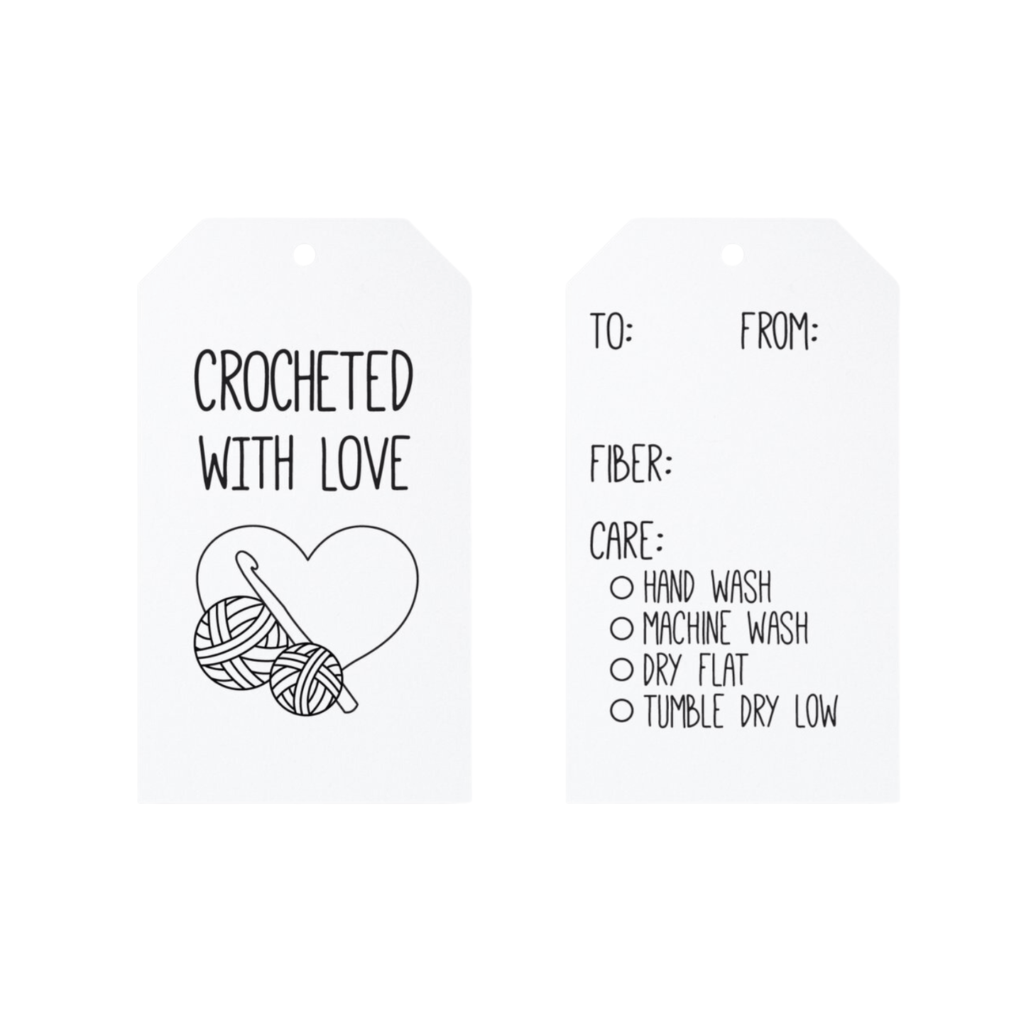 Camp Stitchwood Crocheted with Love Gift Tags