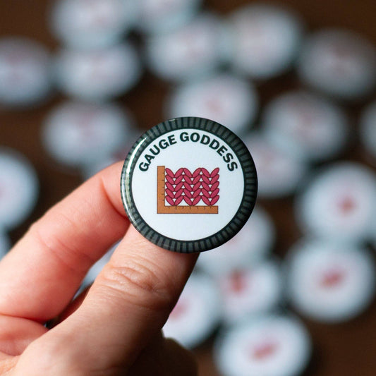 Camp Stitchwood Gauge Goddess Merit Badge Pin