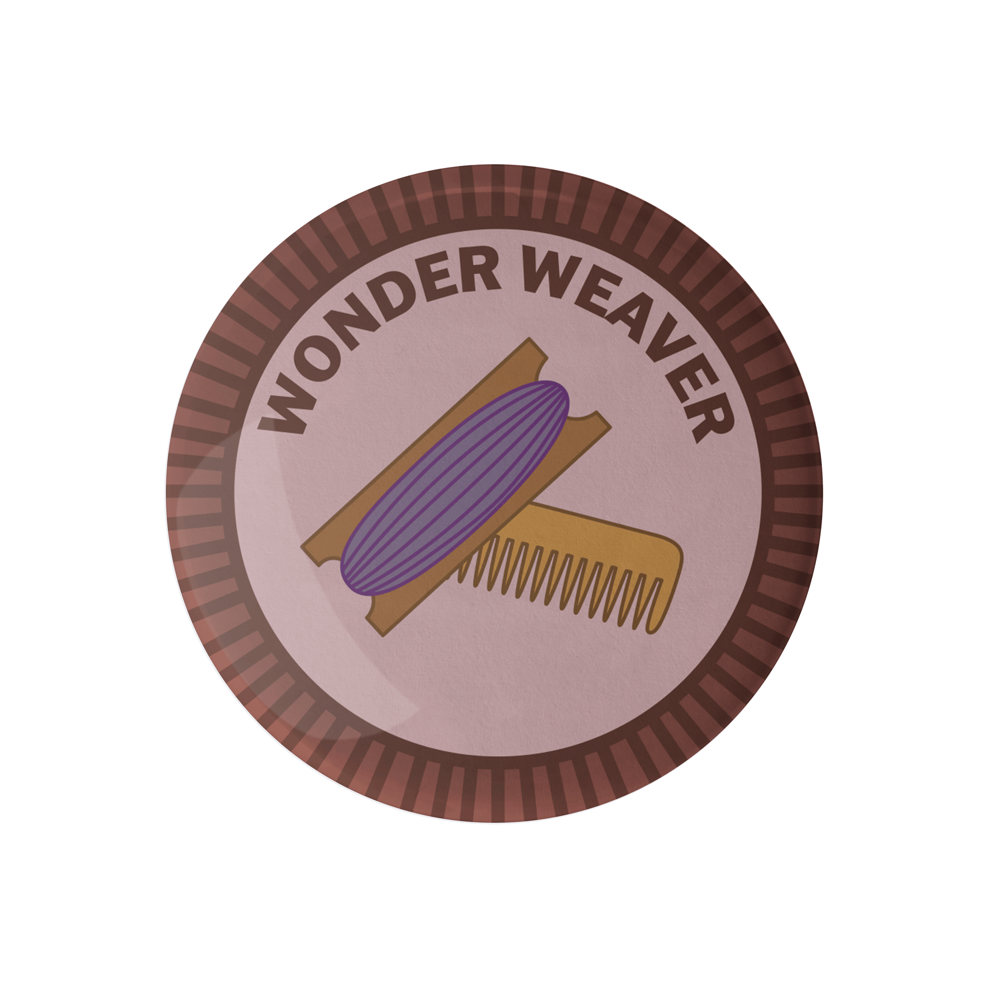 Camp Stitchwood Wonder Weaver Merit Badge Pin