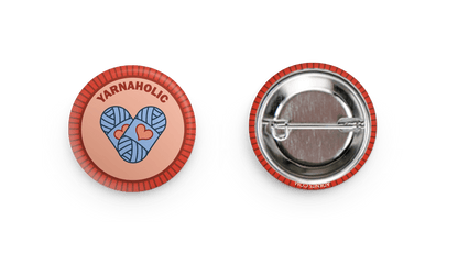 Camp Stitchwood Yarnaholic Knitting Merit Badge Pin