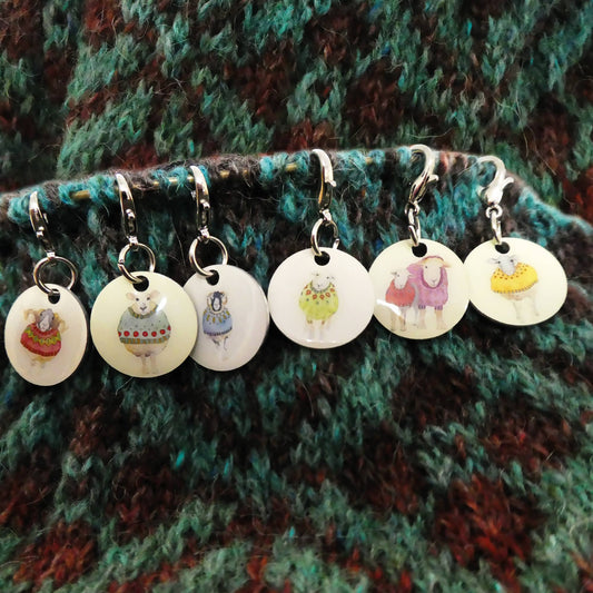 Emma Ball Ltd Sheep In Sweaters Crochet Stitch Markers (Set of 6)