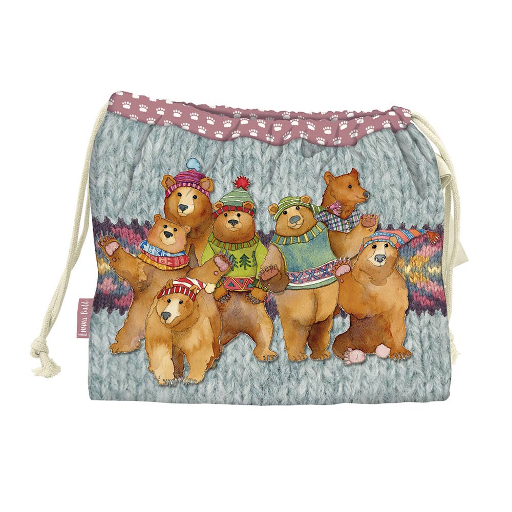Emma Ball Ltd Woolly Bears Drawstring Bag