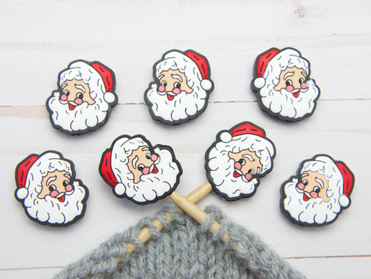 Fox & Pine Stitches Classic Santa | Stitch Stoppers Point Protectors Knitting Point Protectors