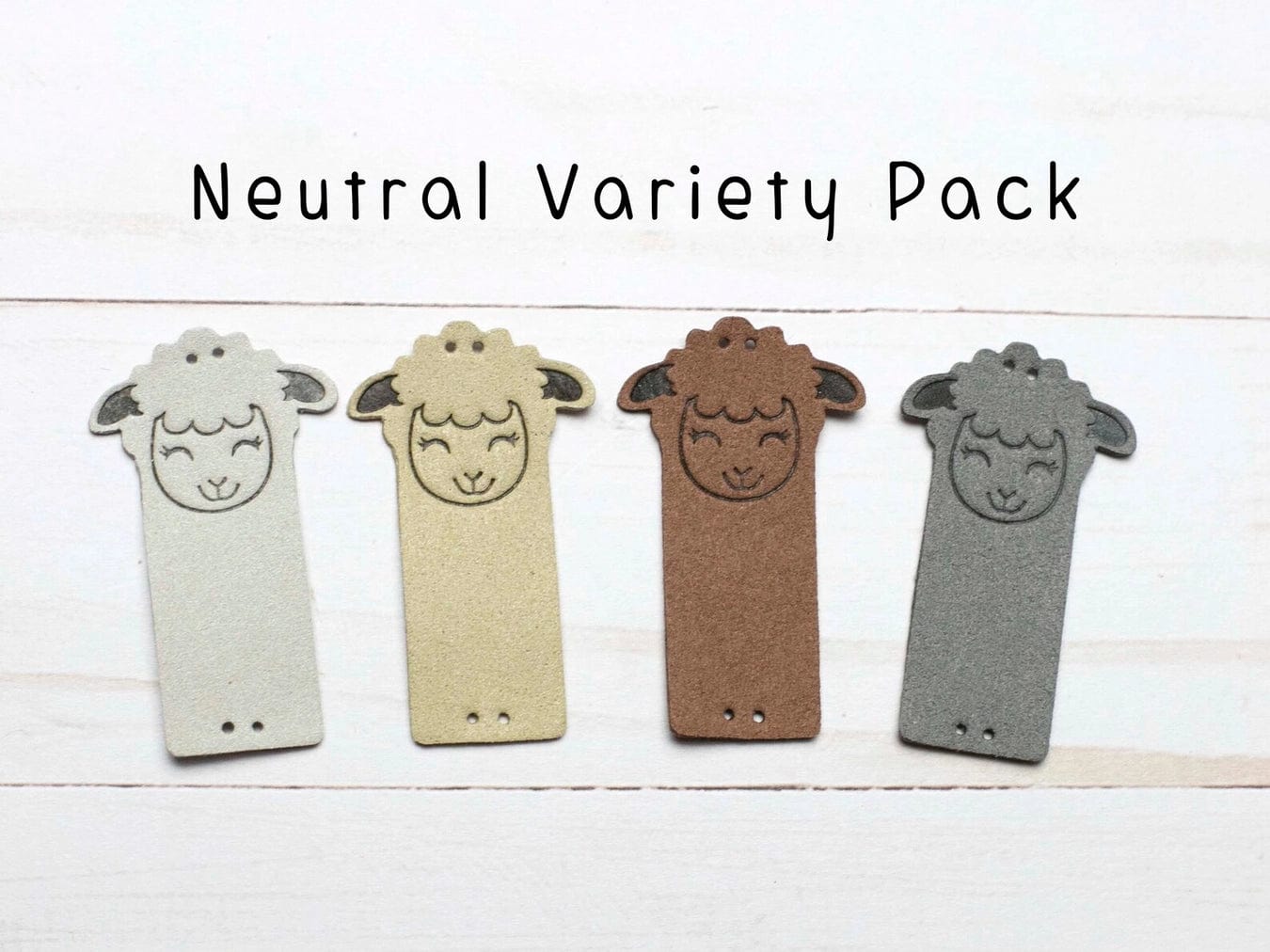 Fox & Pine Stitches Neutral Variety Pack Sheep Fold Over Tags Tags and Cards