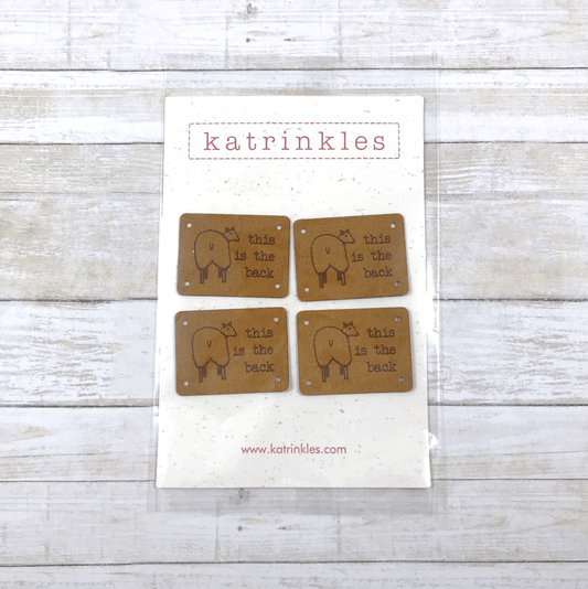 Katrinkles Faux Suede "Backside" Tag Set Tags and Cards