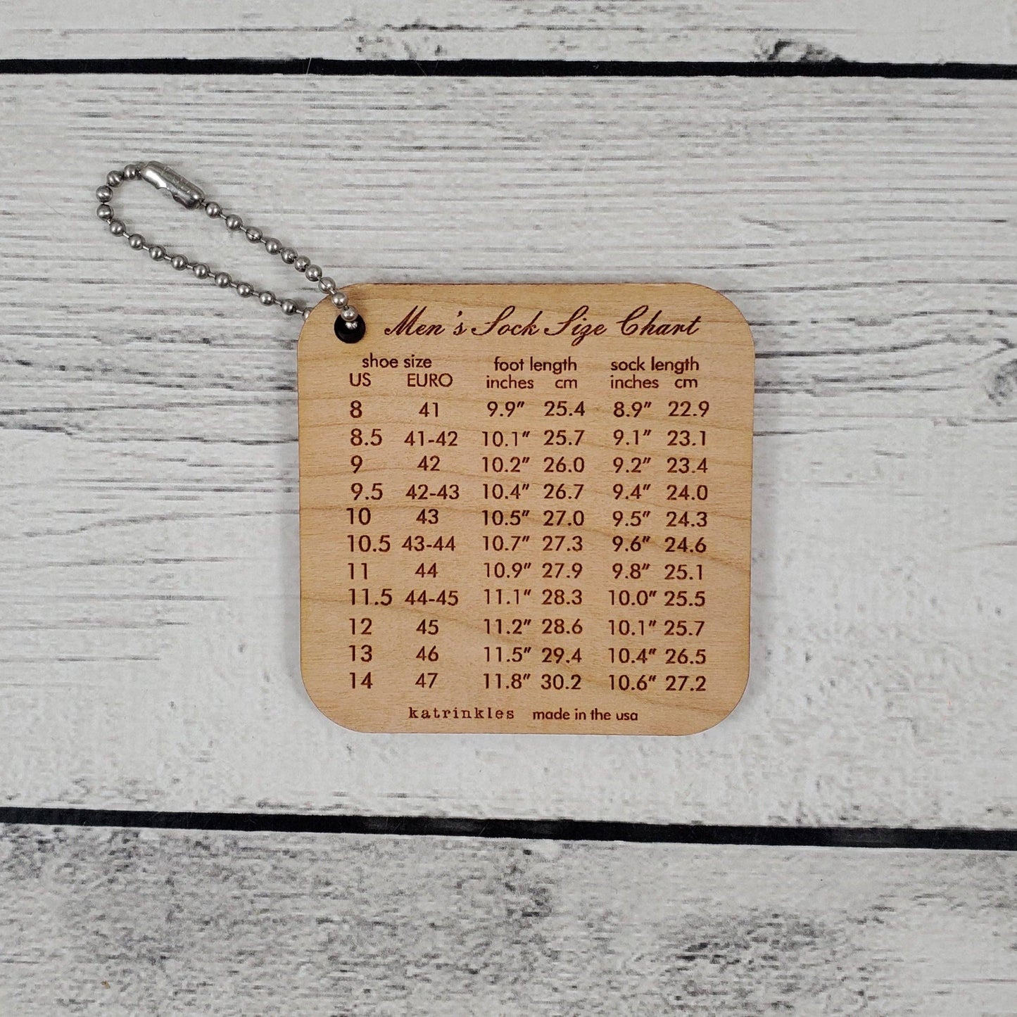 Katrinkles Men's Sock Sizes Mini Tool Mini Tool