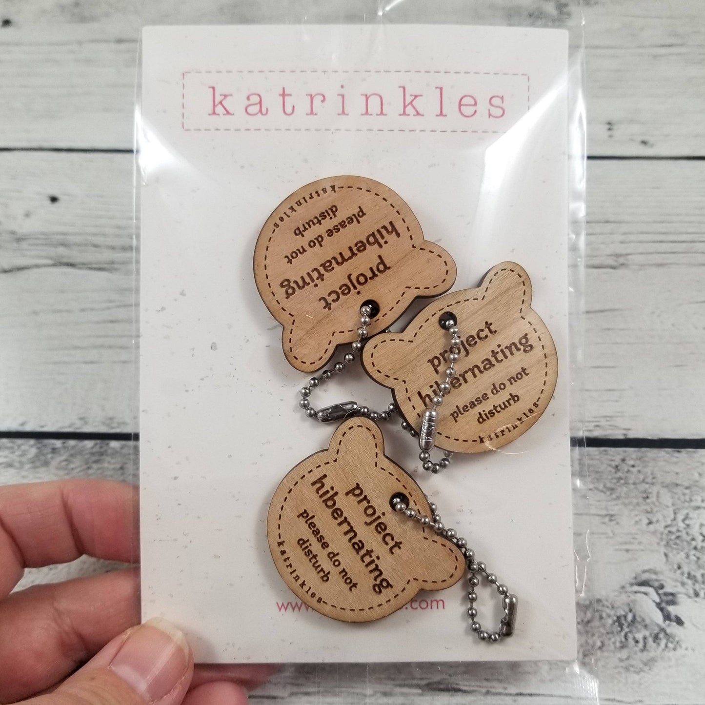 Katrinkles Project Hibernating Bear Bag Tags Tags