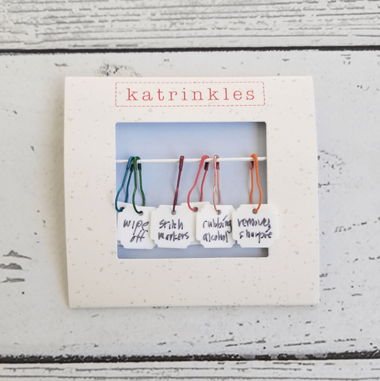Katrinkles Write On / Wipe Off White Stitch Marker Set Stitch markers