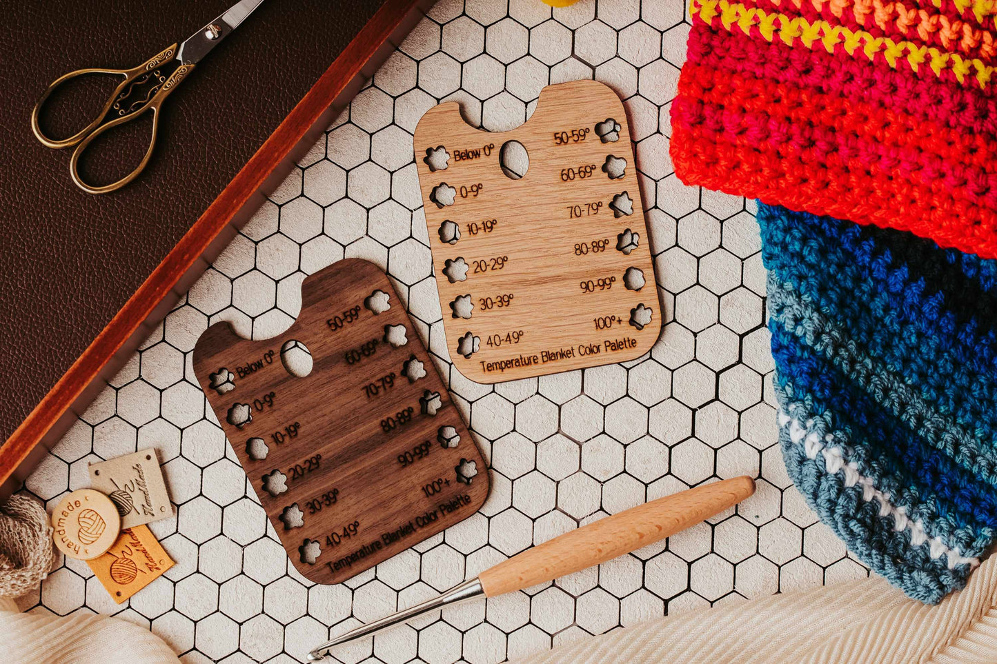 Loops & Bee Temperature Blanket Color 'Palette'