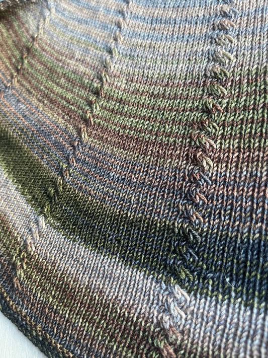 Mountaintop Yarn Canyon Ridge Crescent Shawl Pattern Needlecraft Patterns