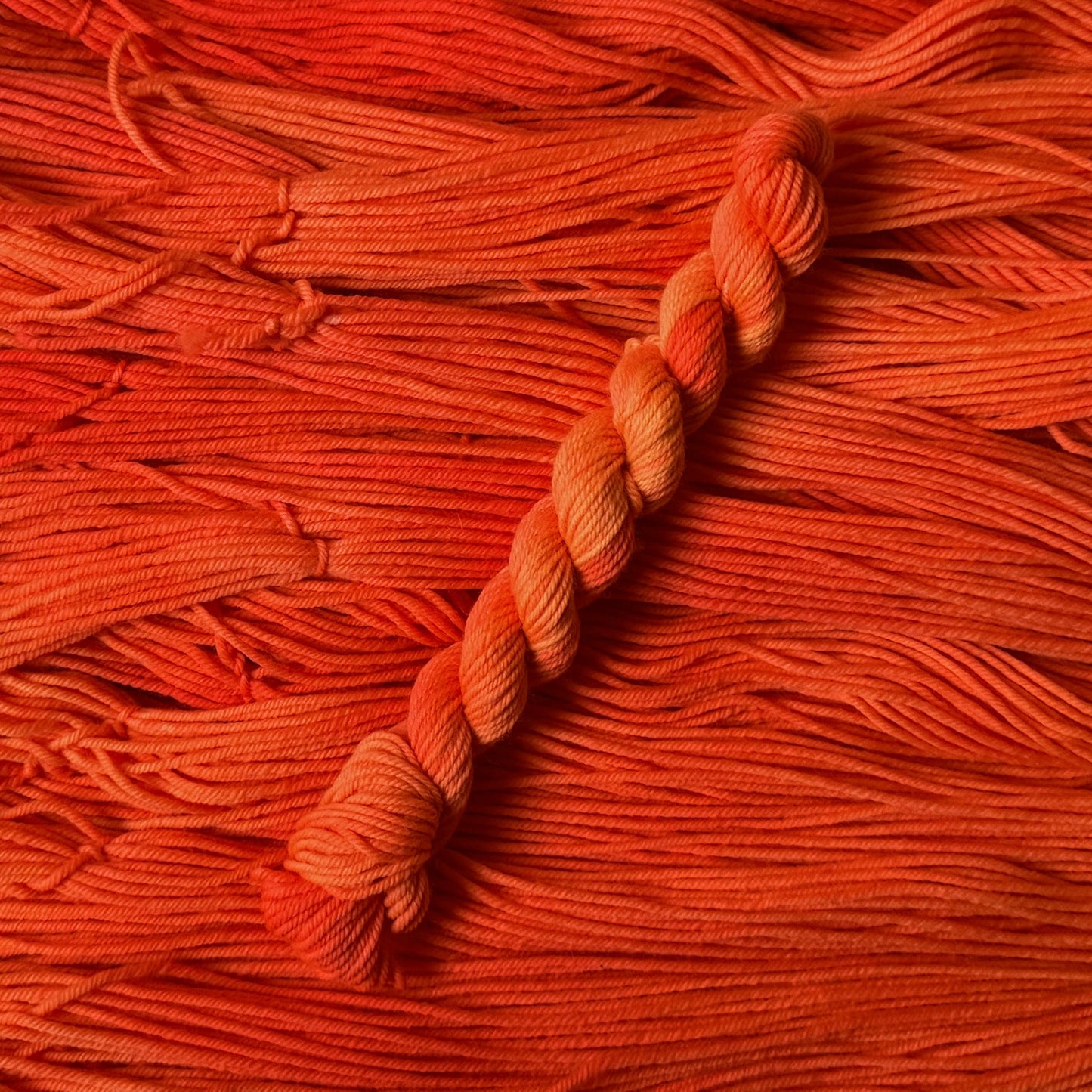 Mountaintop Yarn Electric Tangerine - 20g Mini Skein - DK Yarn