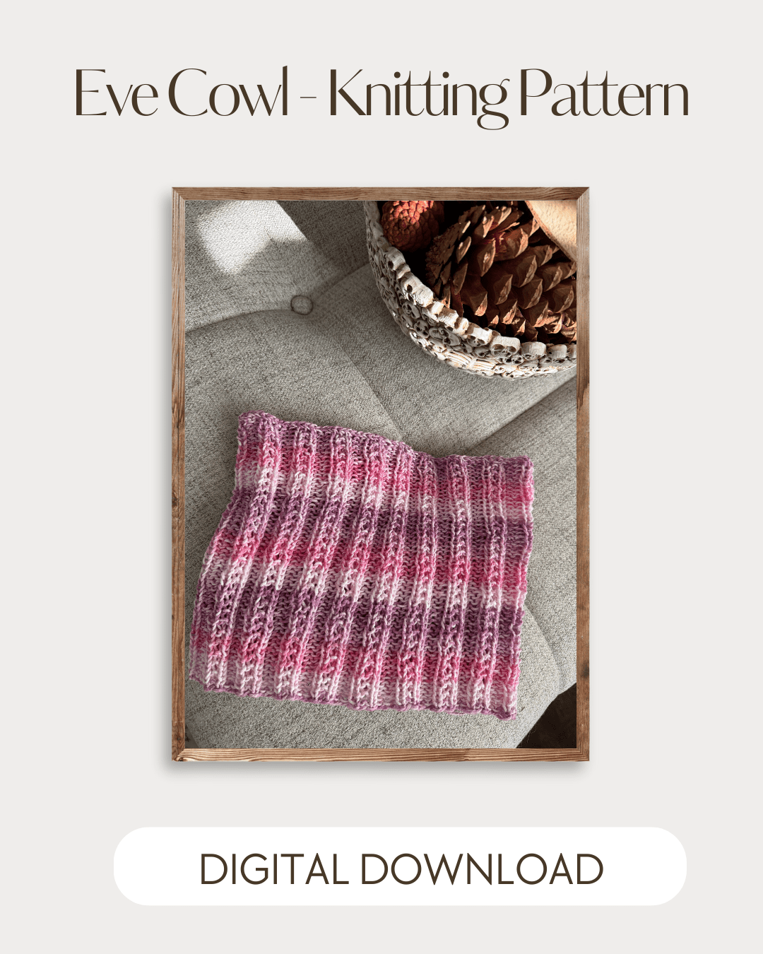 Mountaintop Yarn Eve Cowl - Digital Knitting Pattern Needlecraft Patterns