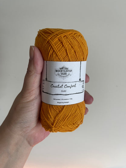 Mountaintop Yarn Gold Coastal Comfort - Cotton and Acrylic Blend Yarn Yarn