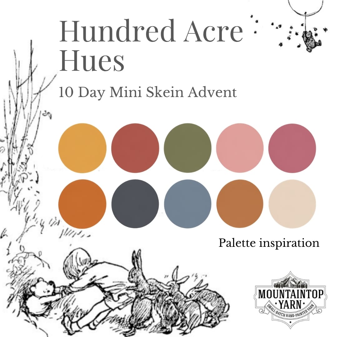 Mountaintop Yarn Hundred Acre Hues - 10 Day Mini Skein Advent Yarn