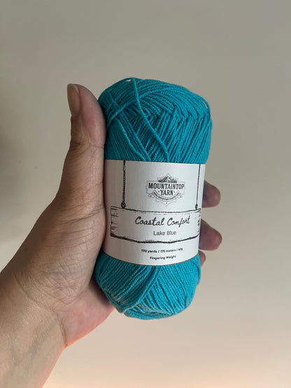 Mountaintop Yarn Lake Blue Coastal Comfort - Cotton and Acrylic Blend Yarn Yarn