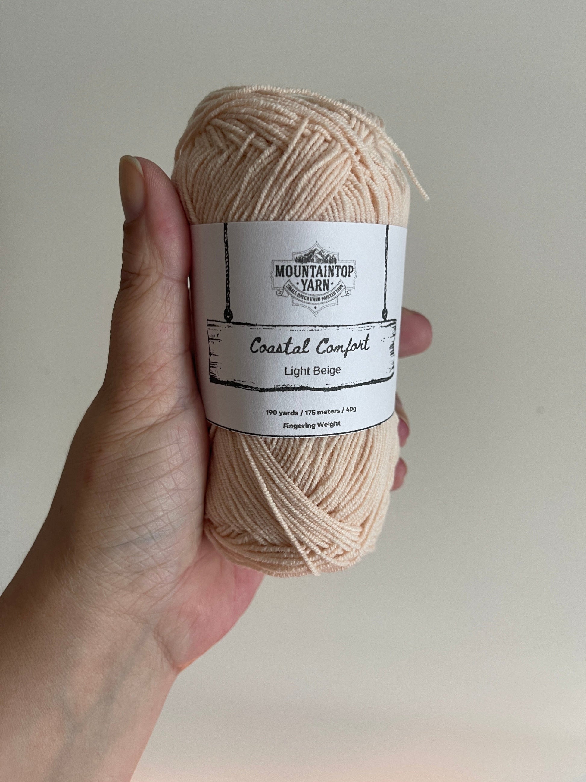 Mountaintop Yarn Light Beige Coastal Comfort - Cotton and Acrylic Blend Yarn Yarn