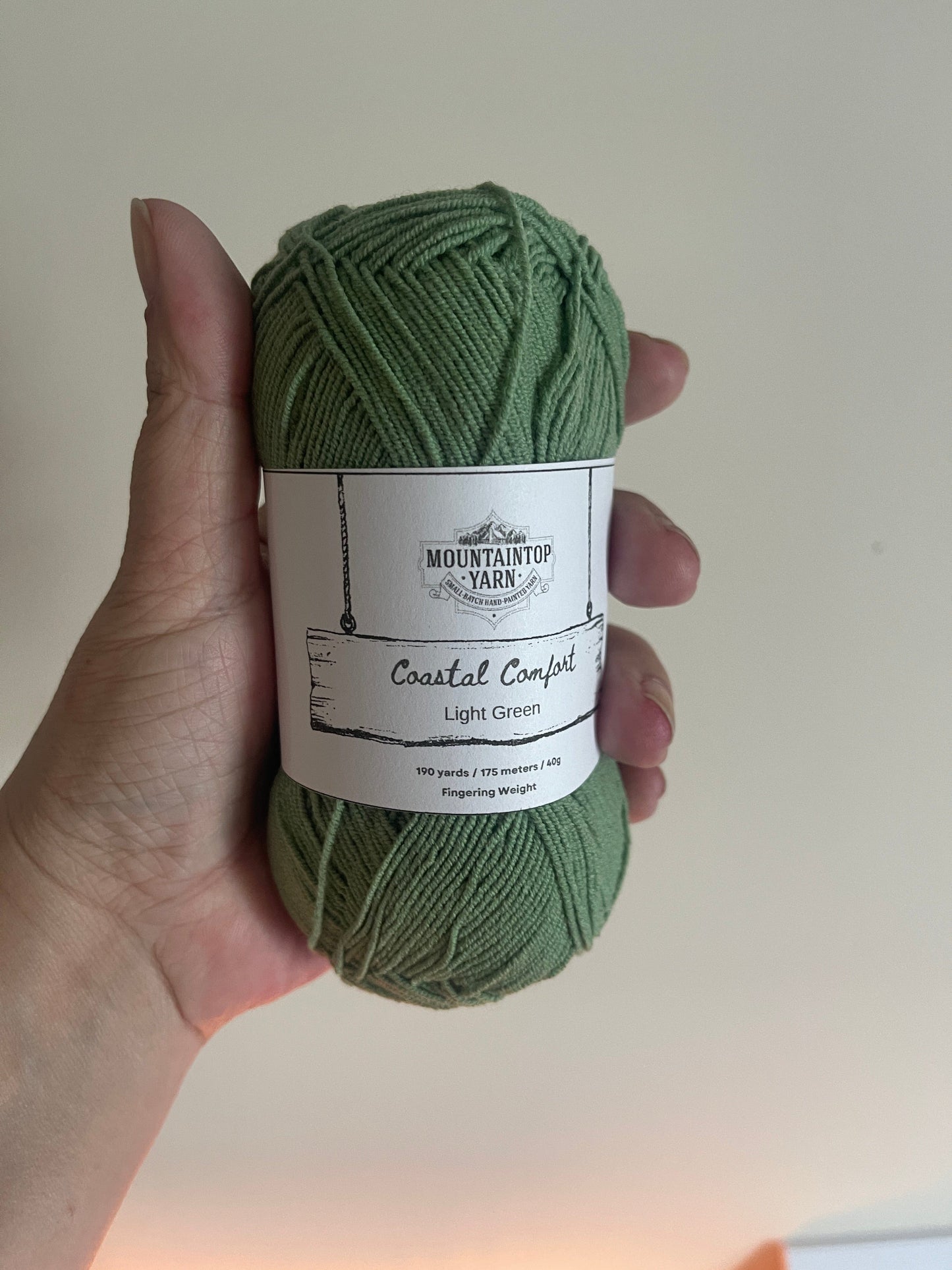 Mountaintop Yarn Light Green Coastal Comfort - Cotton and Acrylic Blend Yarn Yarn