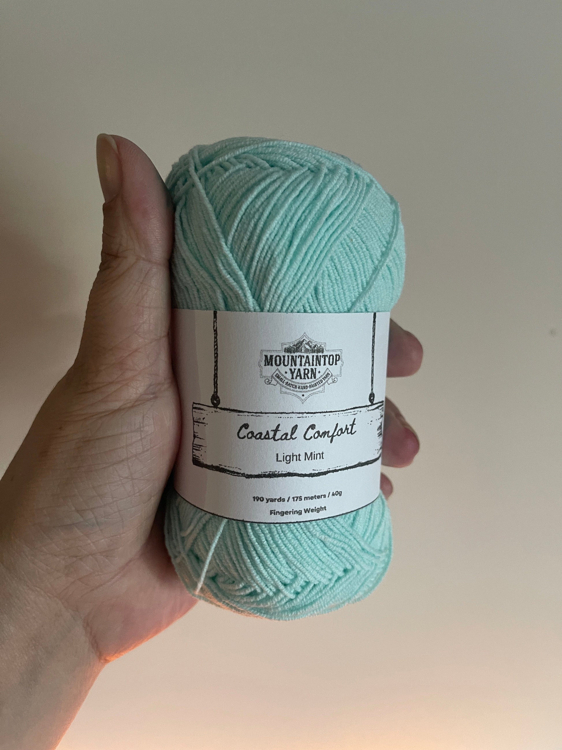 Mountaintop Yarn Light Mint Coastal Comfort - Cotton and Acrylic Blend Yarn Yarn