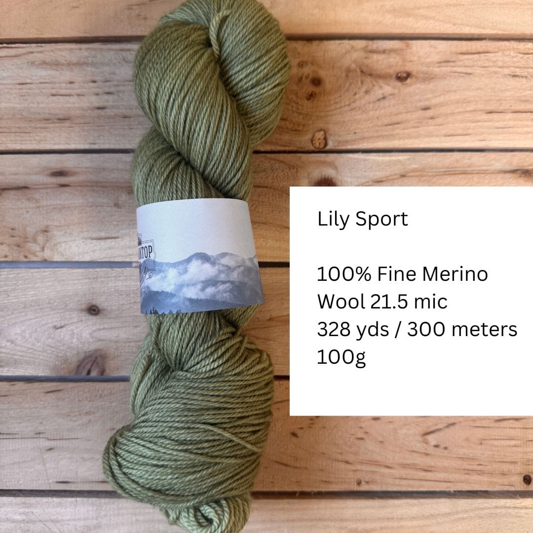 Mountaintop Yarn Lily Sport Just This Batch - Avocado Yarn