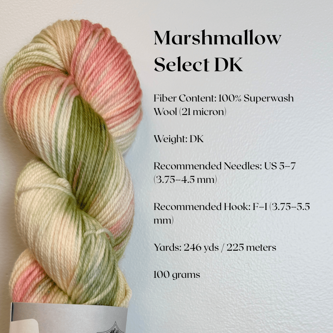 Mountaintop Yarn Marshmallow Select DK Bouquet Toss Yarn