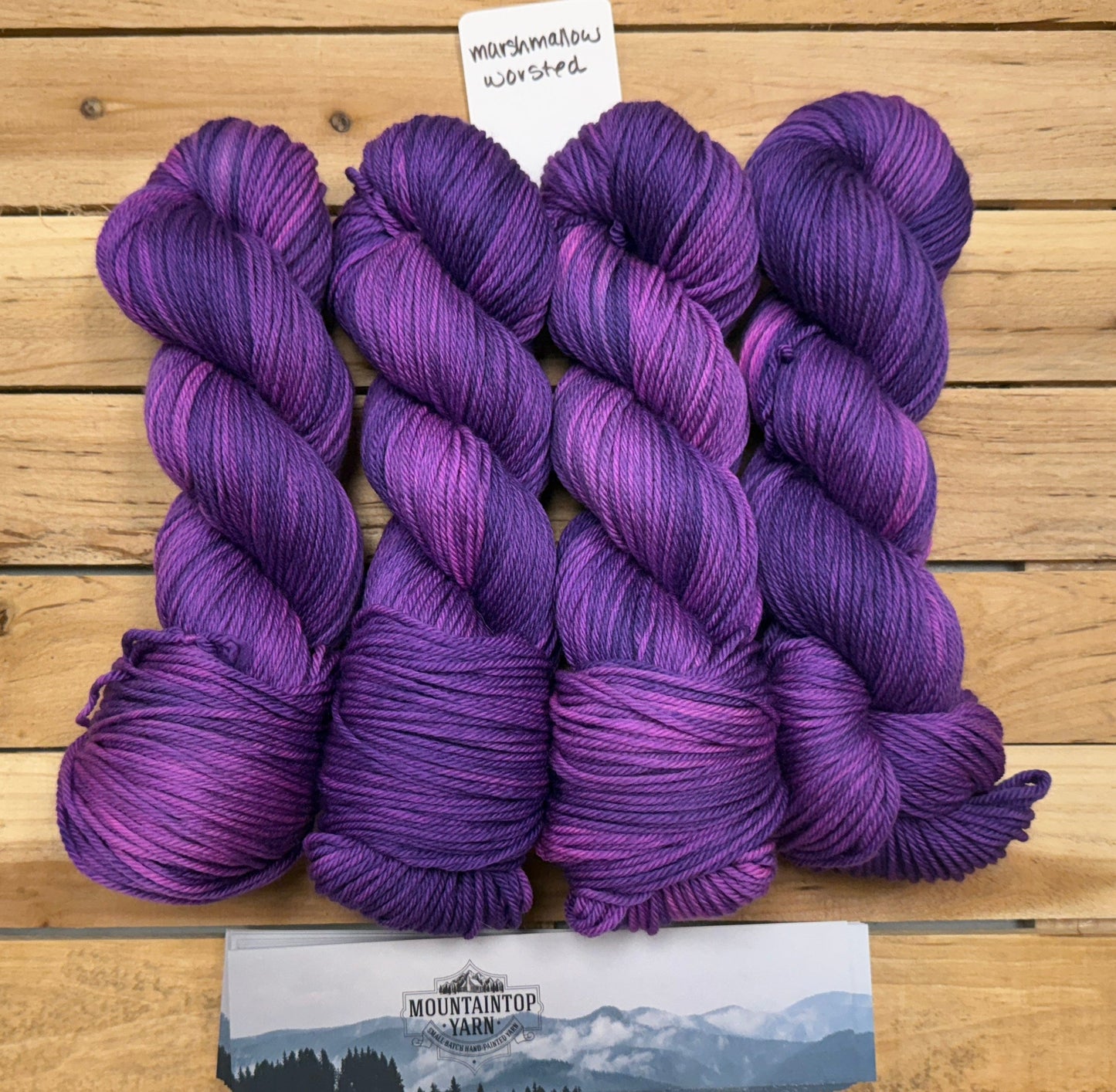 Mountaintop Yarn Marshmallow Select Worsted Midnight Orchid Yarn