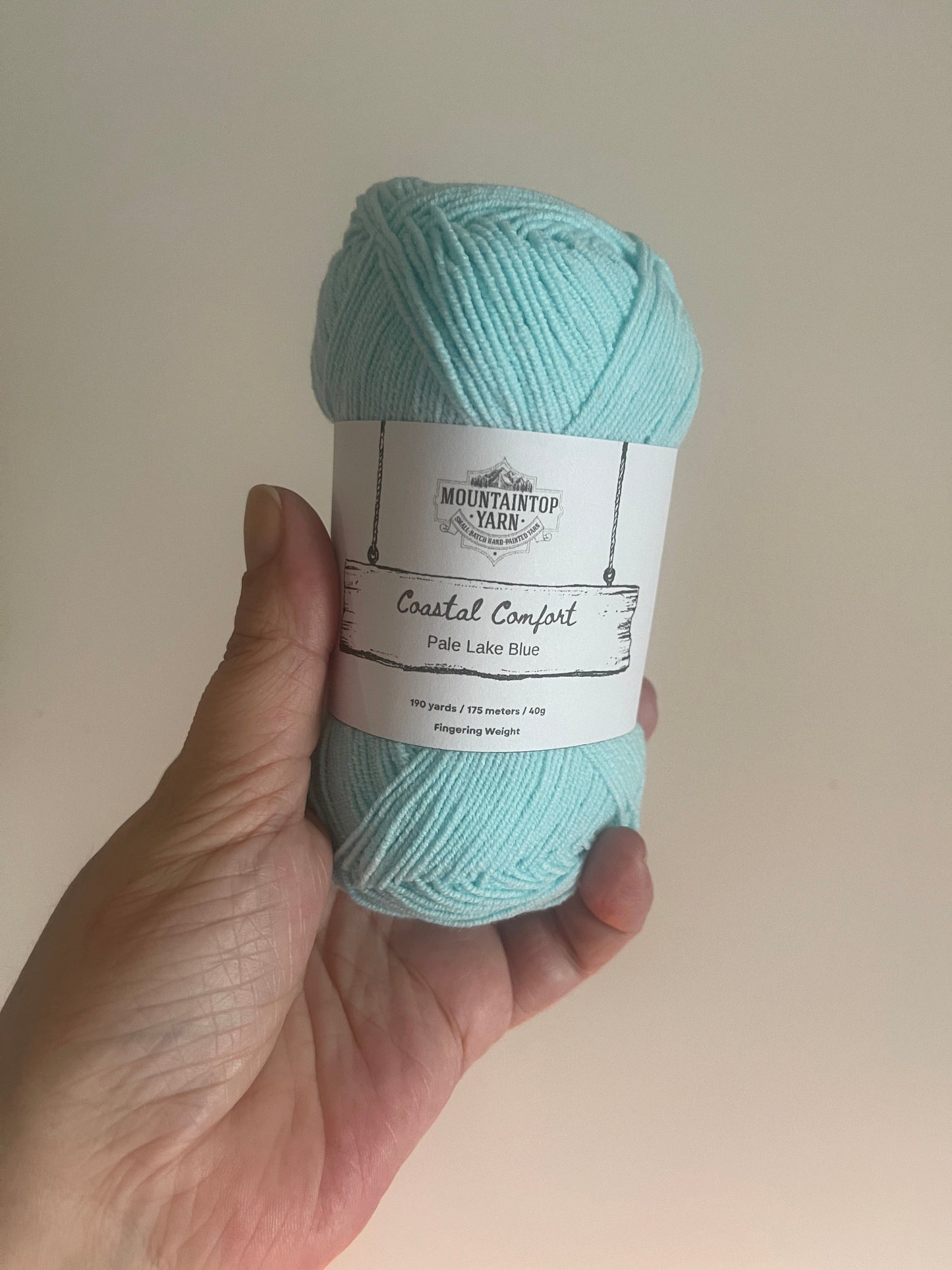 Mountaintop Yarn Pale Lake Blue Coastal Comfort - Cotton and Acrylic Blend Yarn Yarn