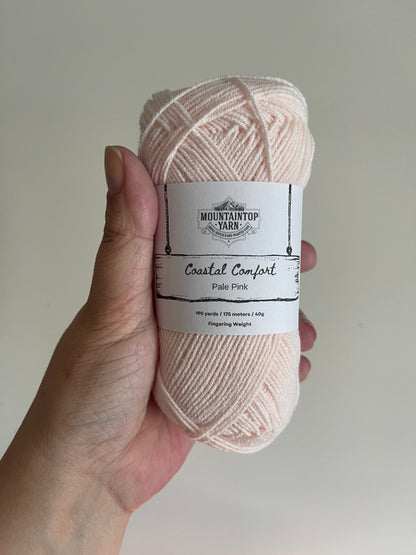 Mountaintop Yarn Pale Pink Coastal Comfort - Cotton and Acrylic Blend Yarn Yarn