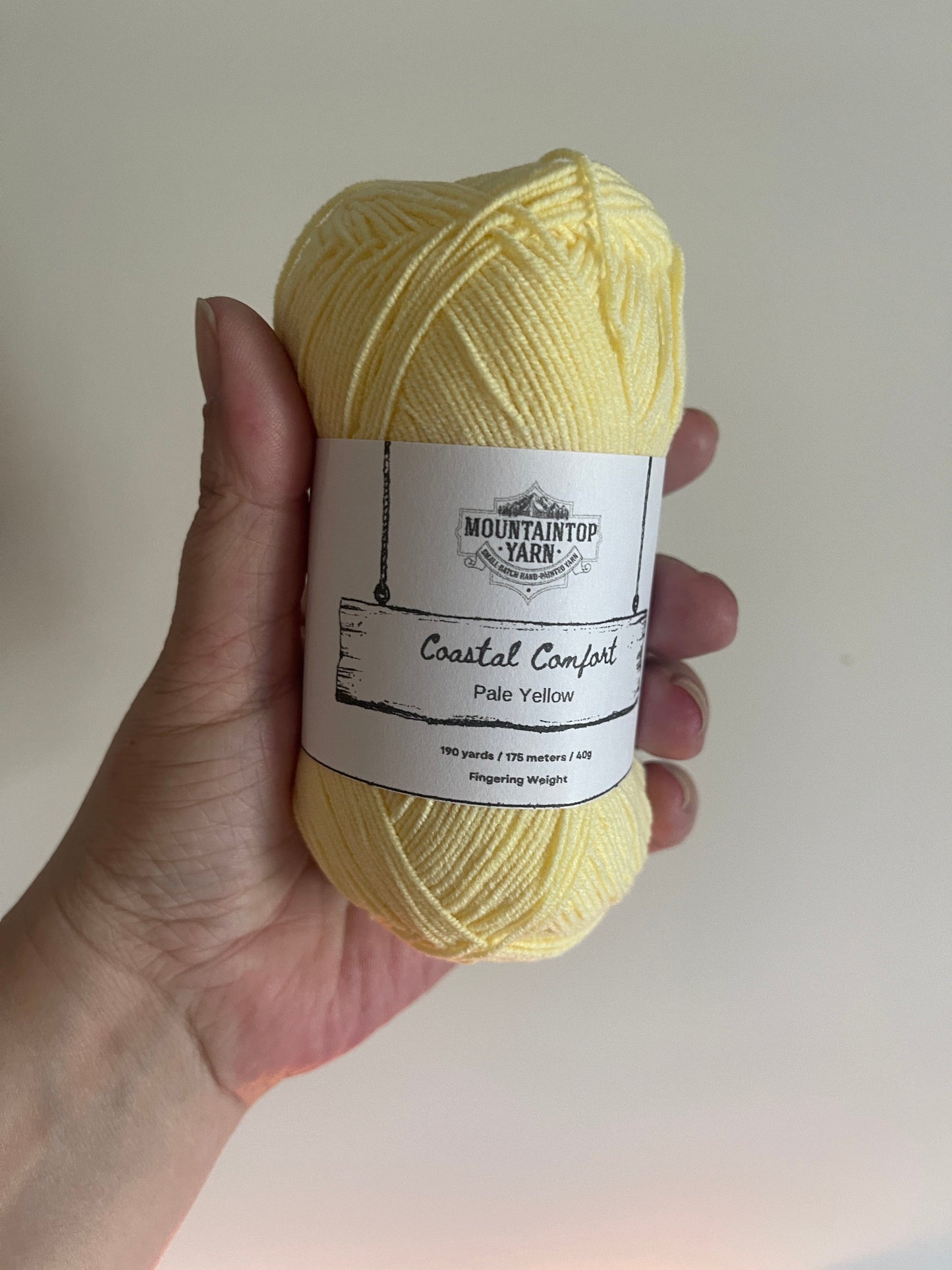 Mountaintop Yarn Pale Yellow Coastal Comfort - Cotton and Acrylic Blend Yarn Yarn