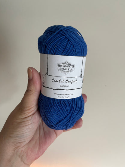 Mountaintop Yarn Sapphire Coastal Comfort - Cotton and Acrylic Blend Yarn Yarn