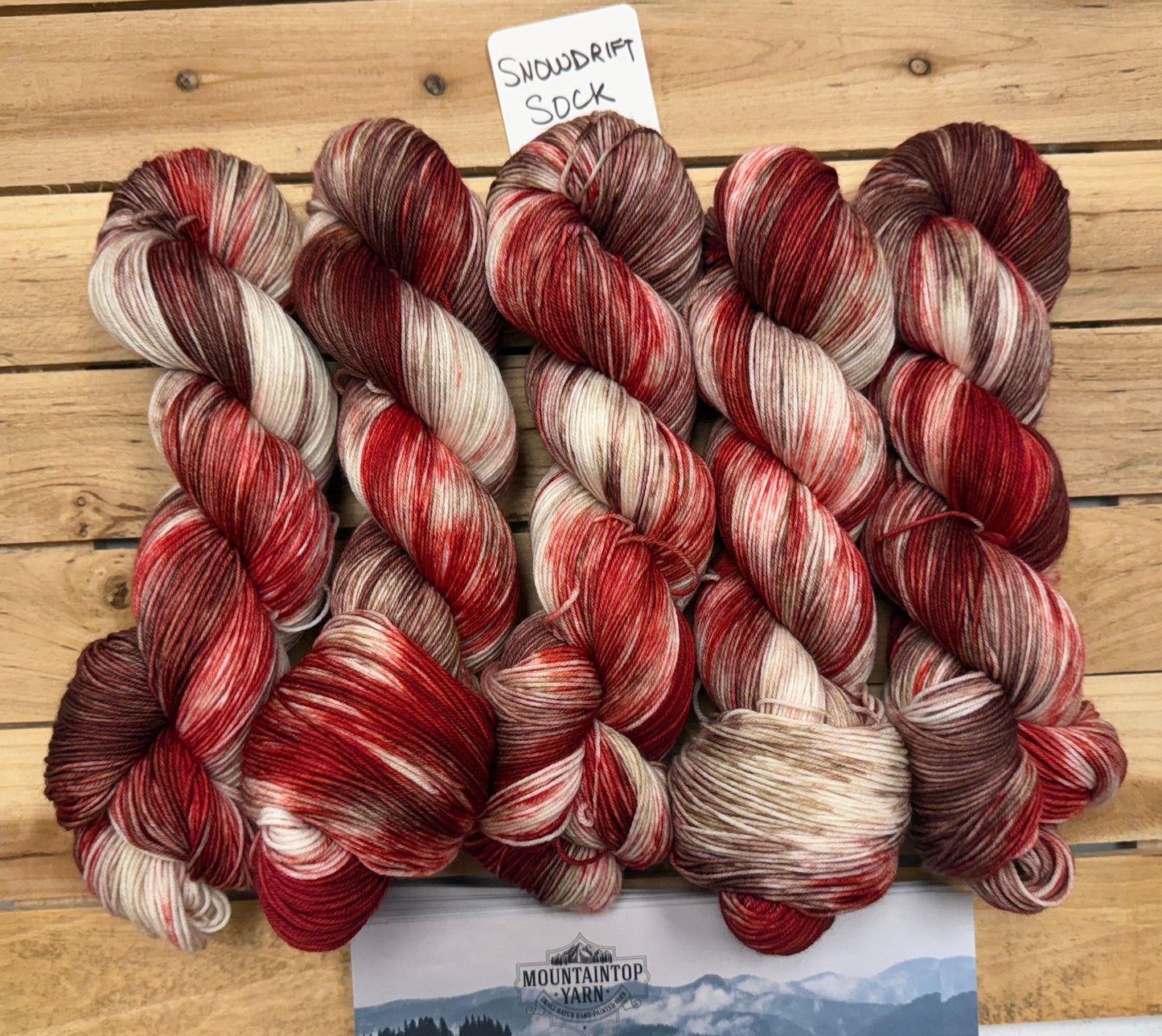Mountaintop Yarn Snowdrift Select Sock Peppermint Mocha Yarn