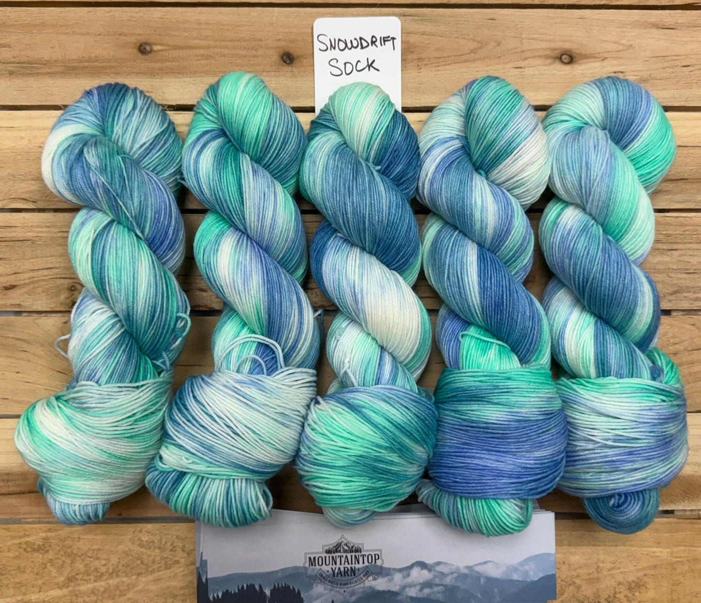 Mountaintop Yarn Snowdrift Select Sock Sea Glass Yarn
