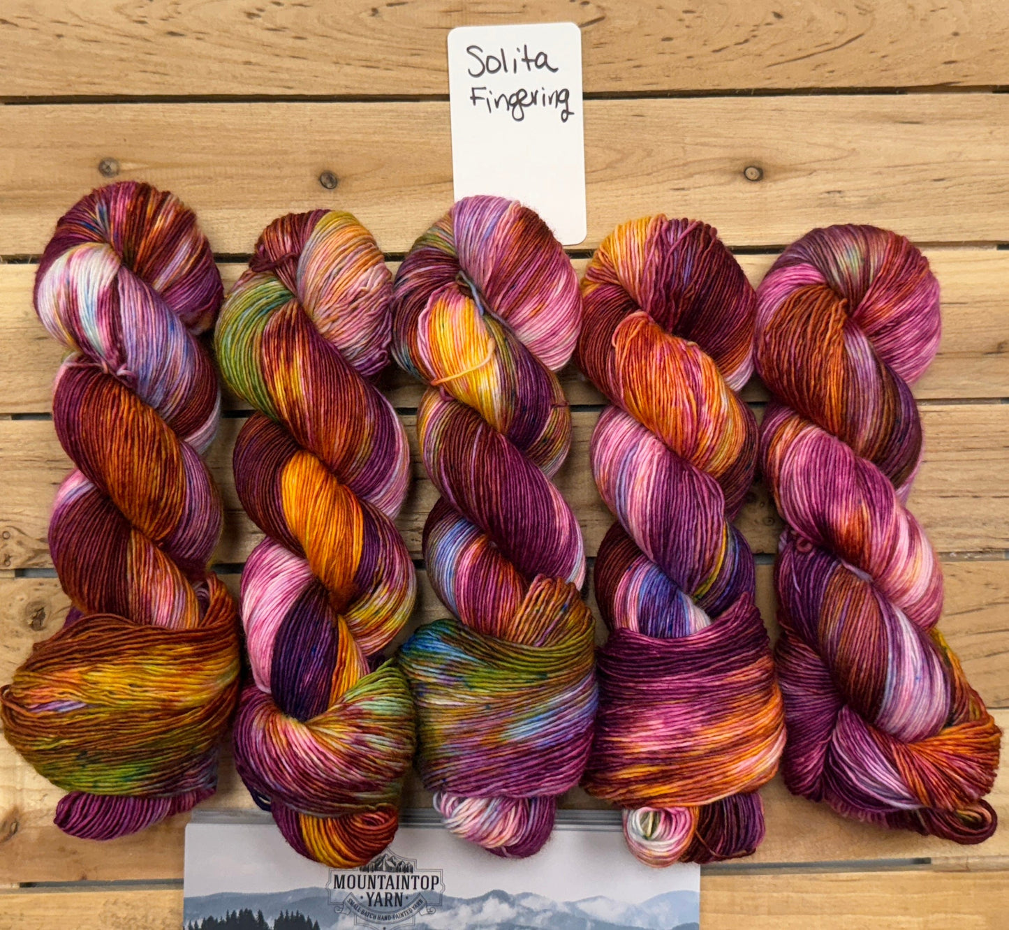 Mountaintop Yarn Solita Fingering Glass Gem Corn Yarn