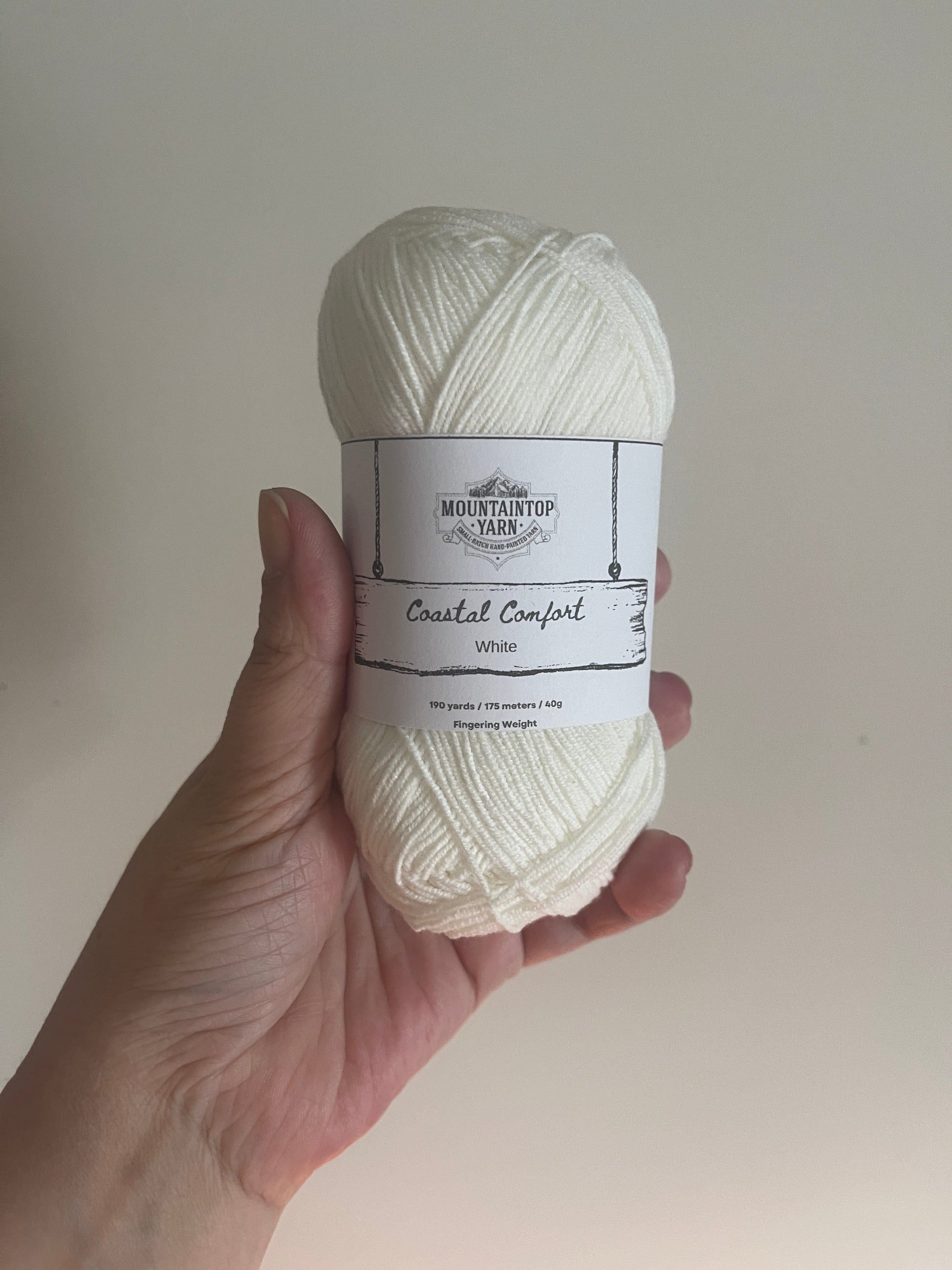 Mountaintop Yarn White Coastal Comfort - Cotton and Acrylic Blend Yarn Yarn