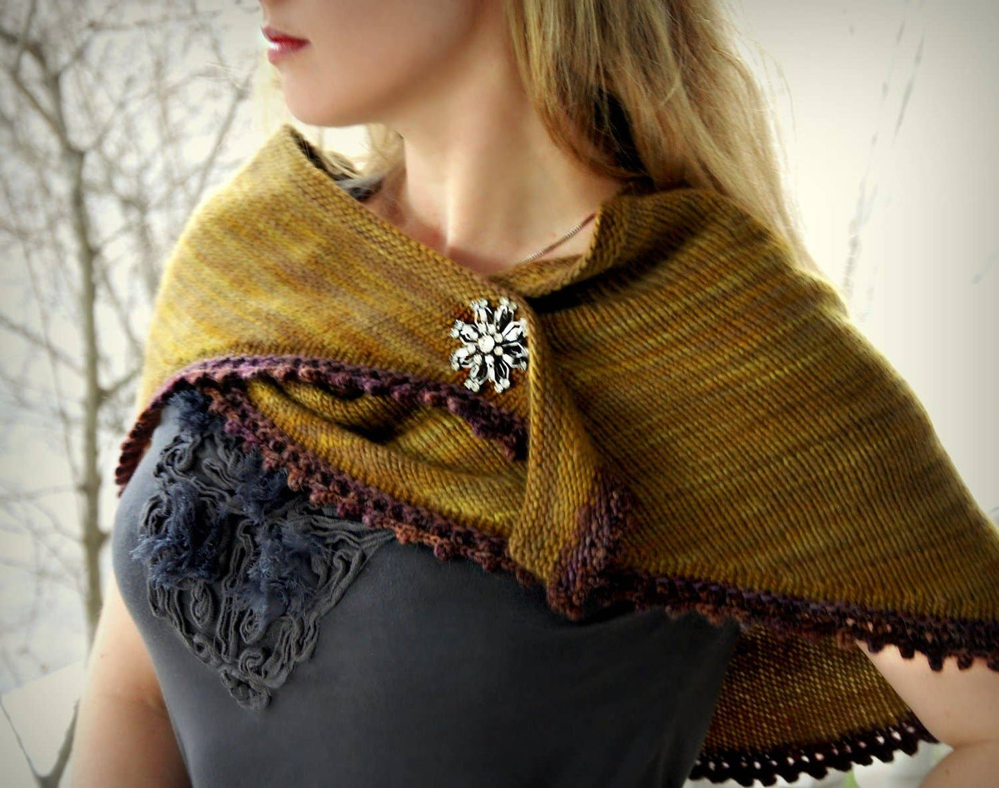 NNK Press Cosette Wrap Knitting Pattern Patterns