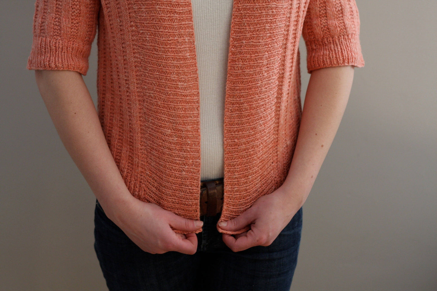 NNK Press Pack of 12 Spring Ribbed Cardigan Knitting Pattern Book