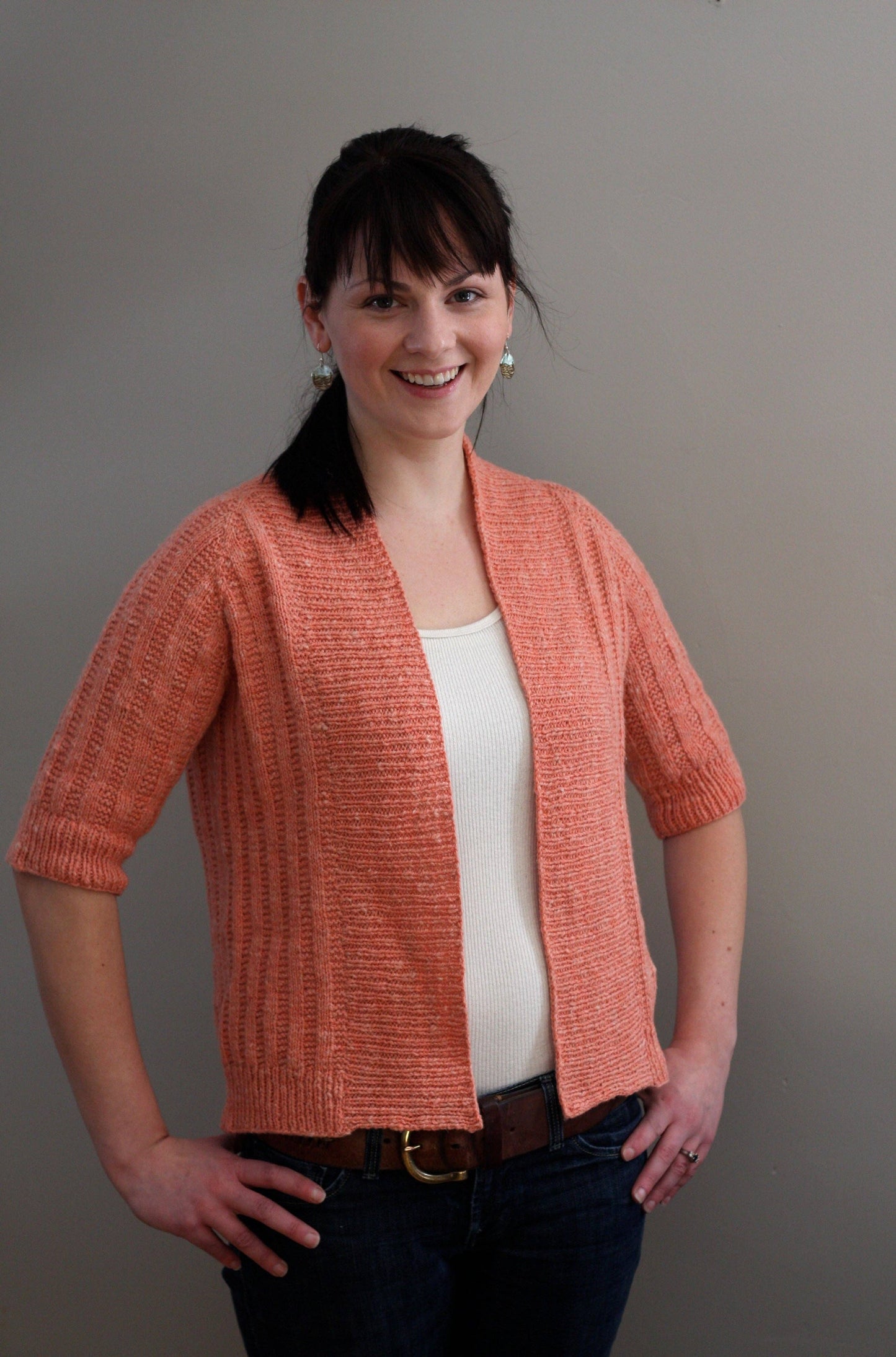 NNK Press Pack of 12 Spring Ribbed Cardigan Knitting Pattern Book