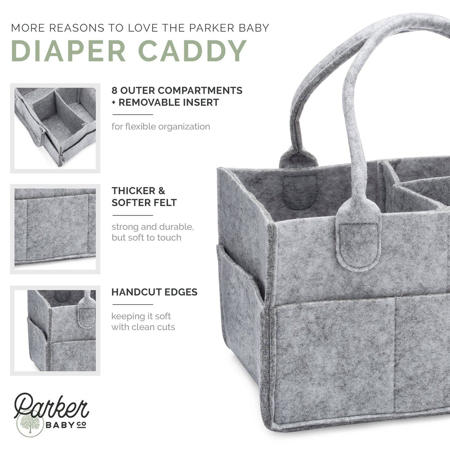 Parker Baby Co. Felt Diaper Caddy - The Perfect Project Caddy Project Bags