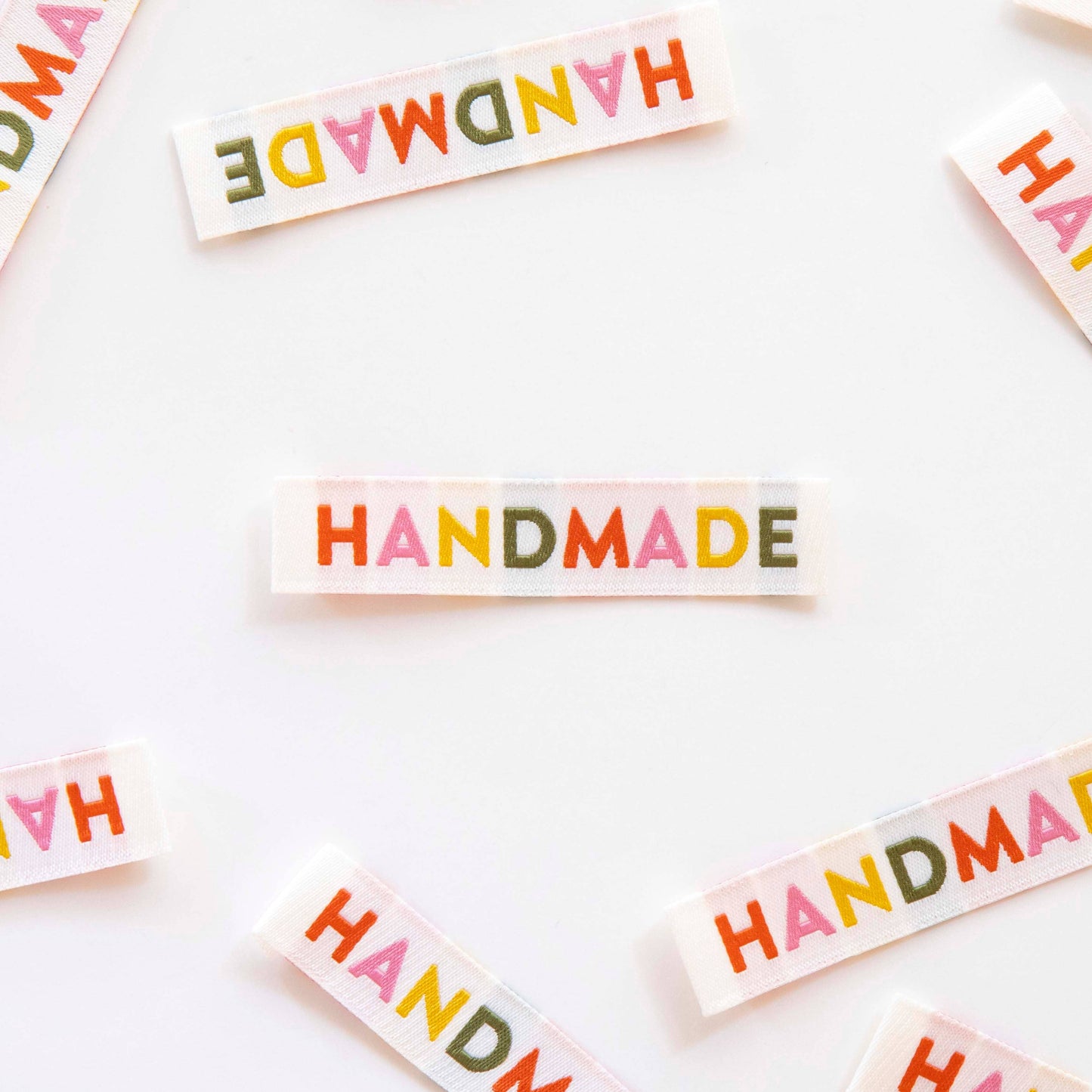 Sarah Hearts Handmade Woven Sewing Labels - Muted Colors Labels