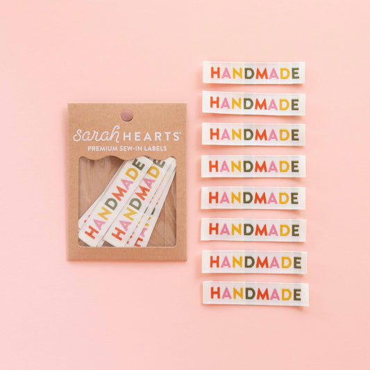 Sarah Hearts Handmade Woven Sewing Labels - Muted Colors Labels