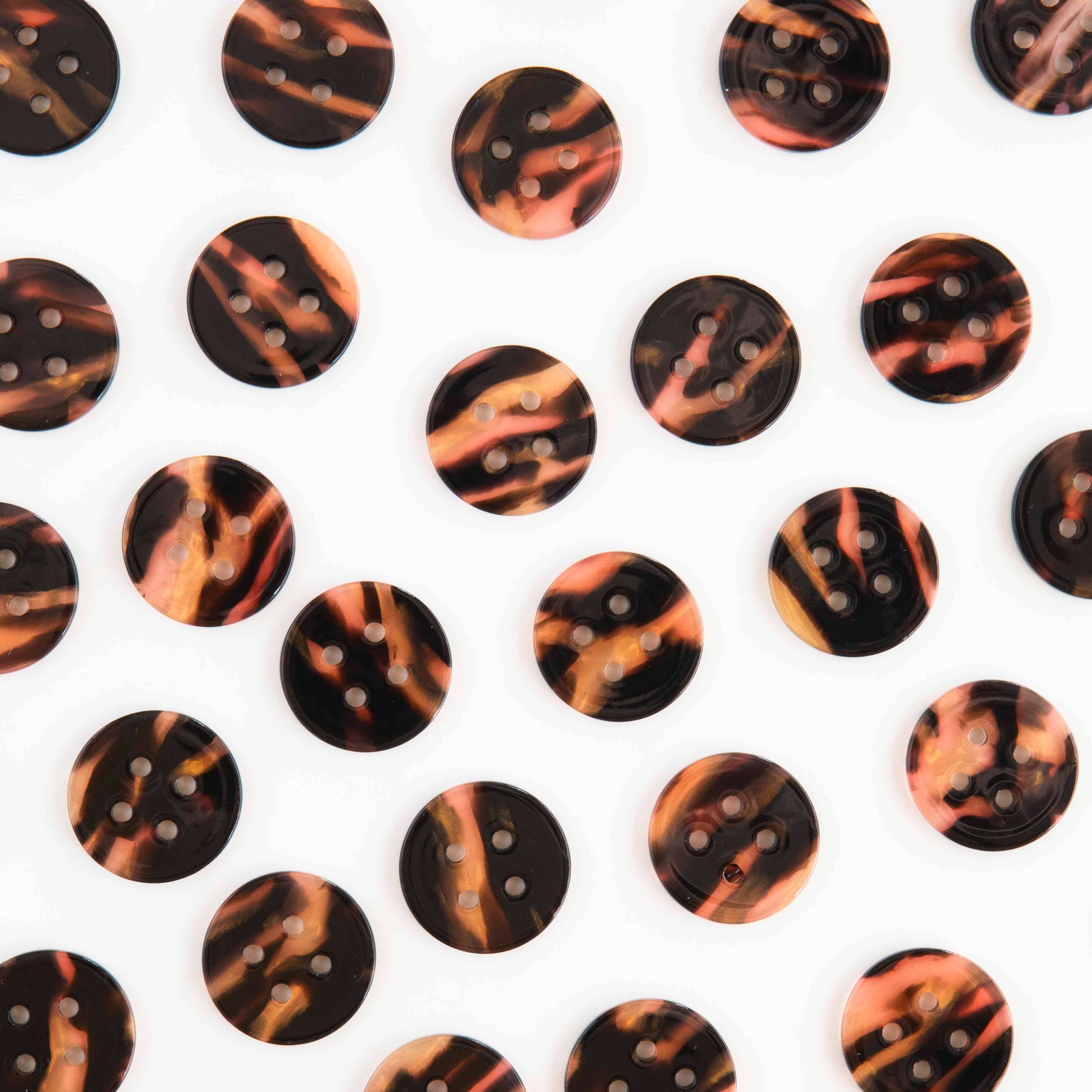 Sarah Hearts Tortoise Shell Large 1" Buttons Button
