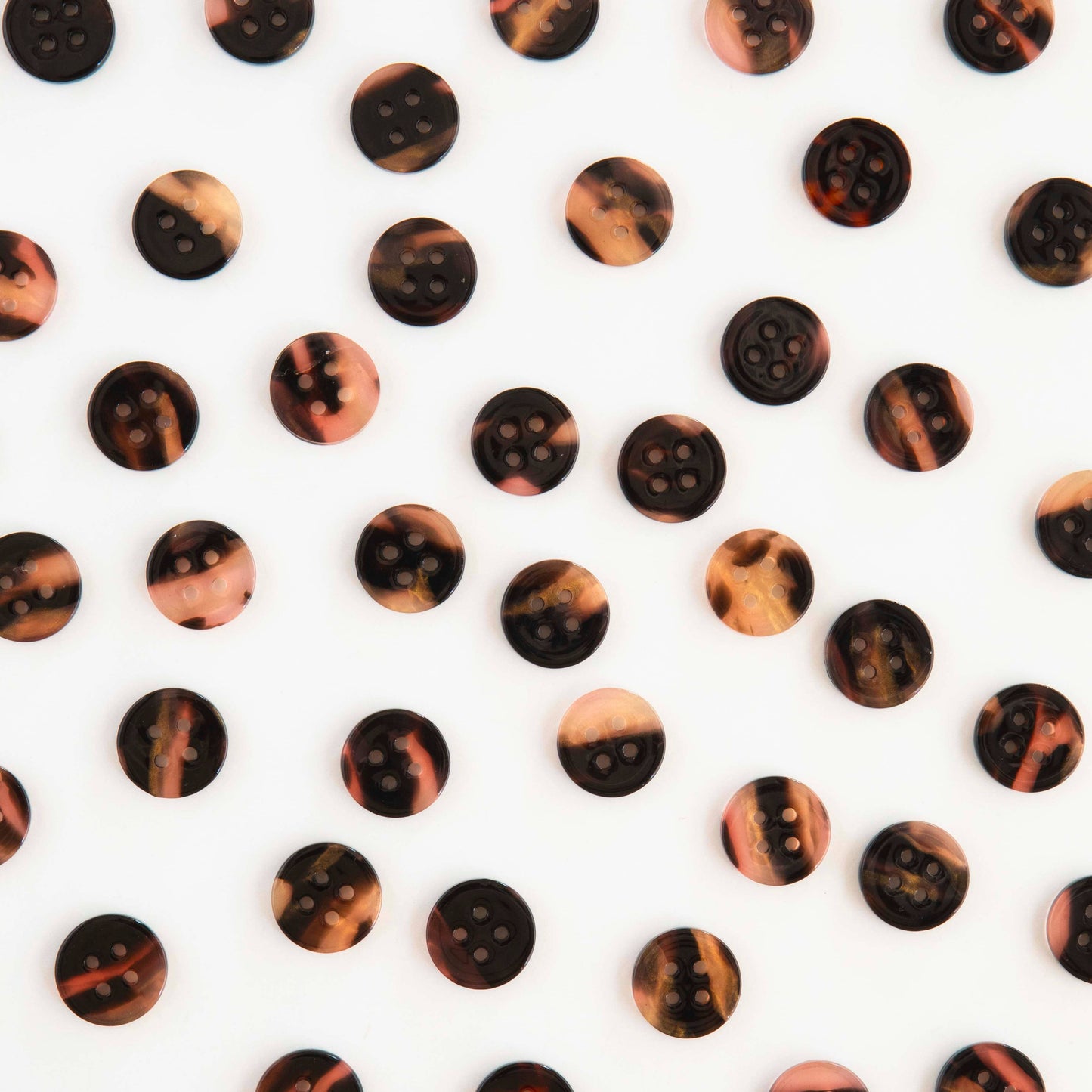Sarah Hearts Tortoise Shell Small 5/8" Buttons Button