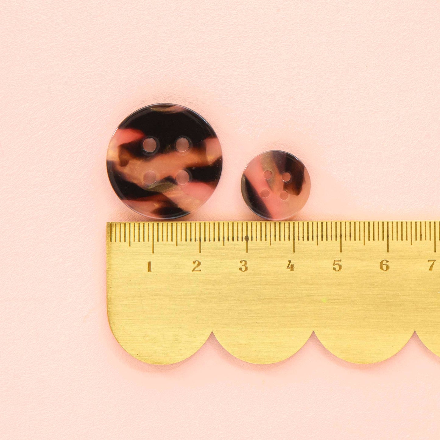 Sarah Hearts Tortoise Shell Small 5/8" Buttons Button