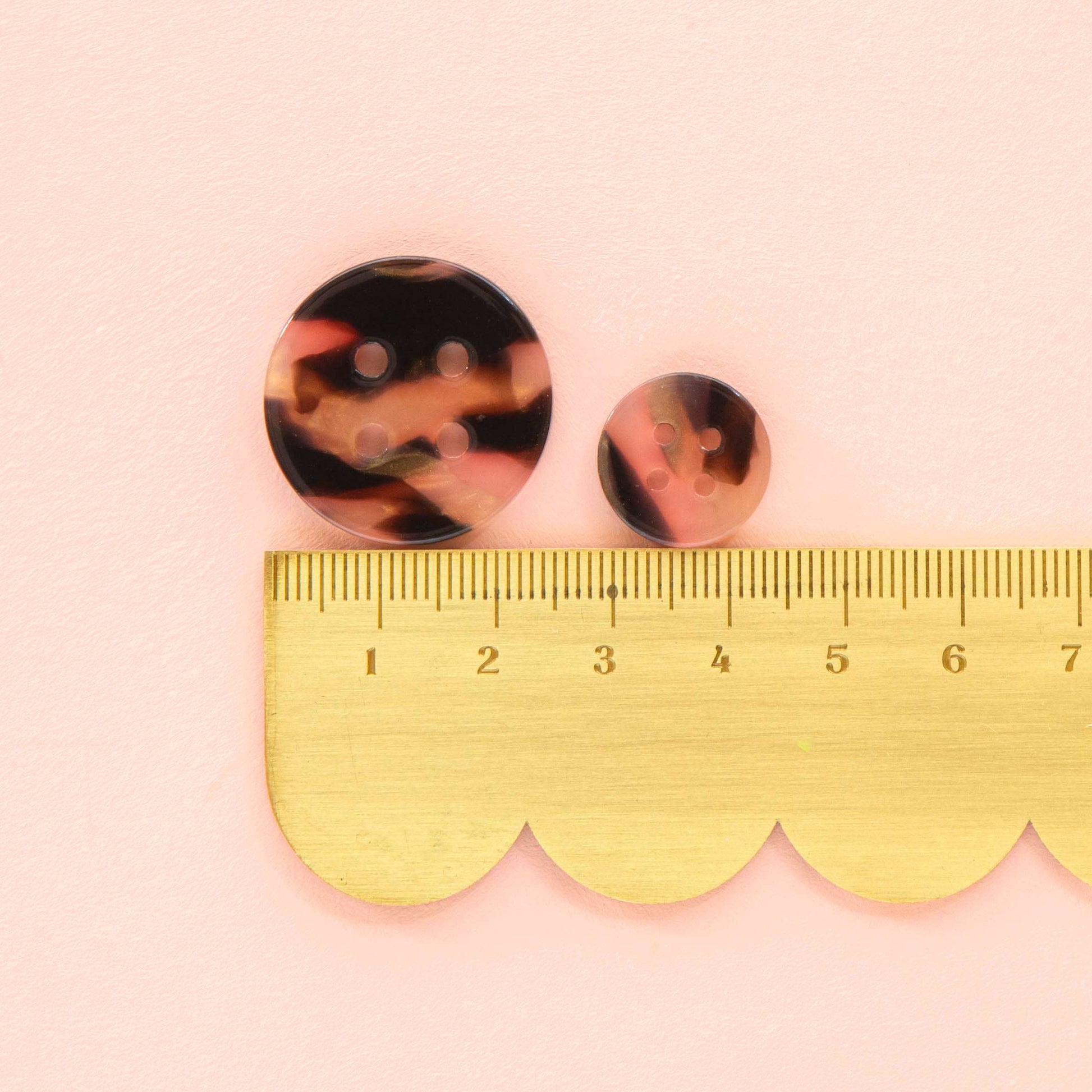 Sarah Hearts Tortoise Shell Small 5/8" Buttons Button