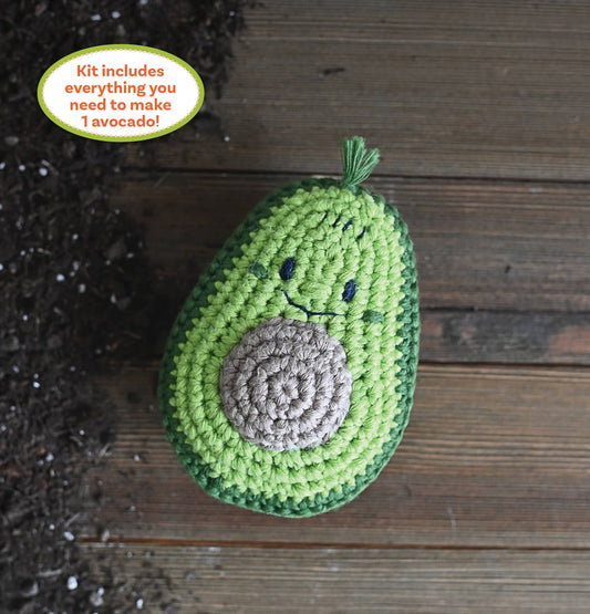 Schiffer Publishing Crochet Your Veggies Amigurumi Kit Avocado Craft Kits