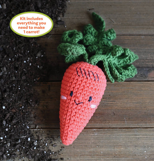 Schiffer Publishing Crochet Your Veggies Amigurumi Kit Carrot Craft Kits