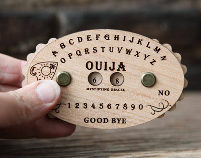 Sunrise Grove Cedar Wooden Ouija Board Style Knitting Row Counter with Dials Notions and Tools