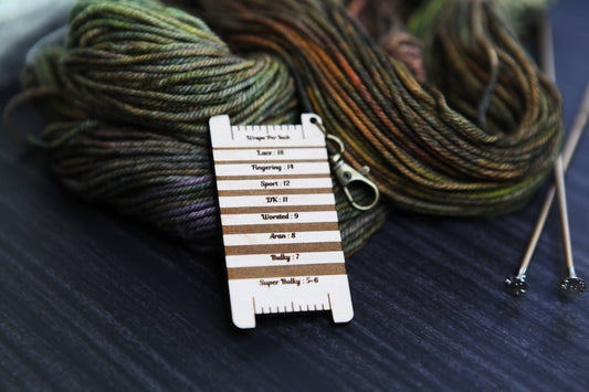 Sunrise Grove Forest Deer Spinners Maple WPI Ruler Yarn Gauge Control Gauge Rulers